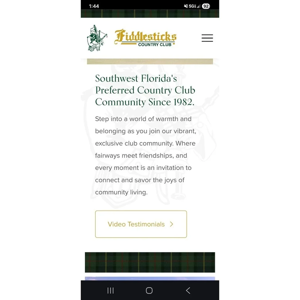Fiddlesticks Country Club Est. 1982 Blanket Tapestry Golf Fort Myers, Florida